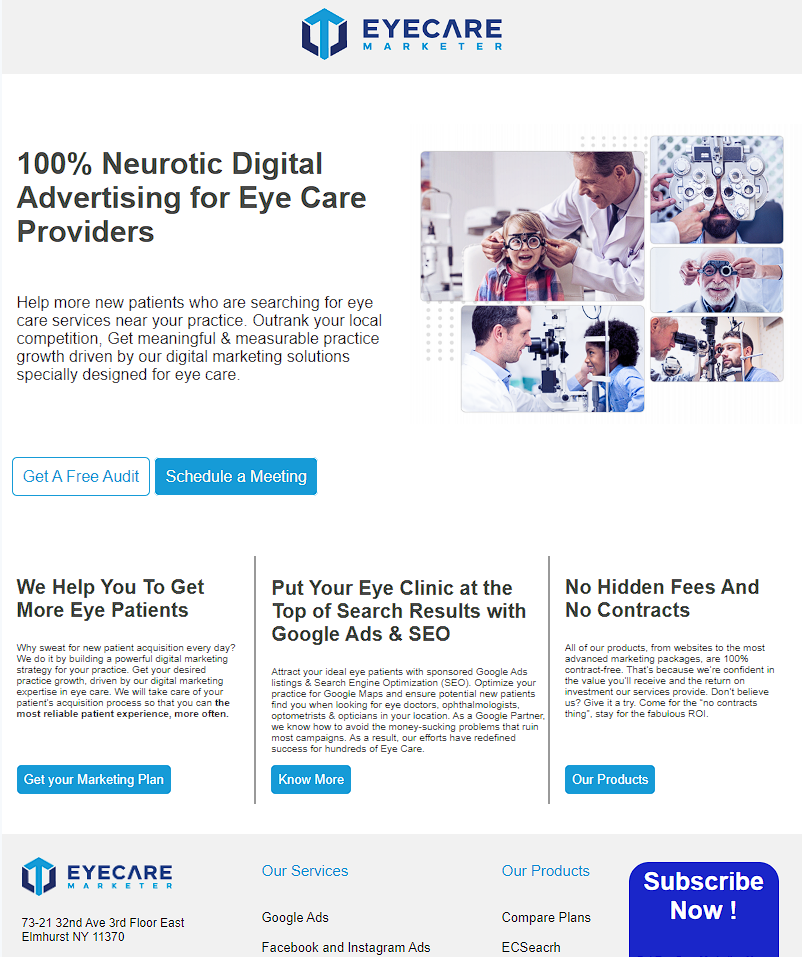 Eye Care Marketer Email Template