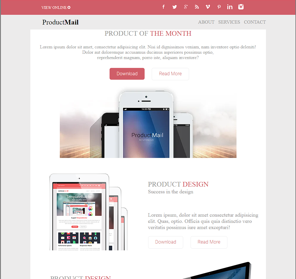 Product Email Template